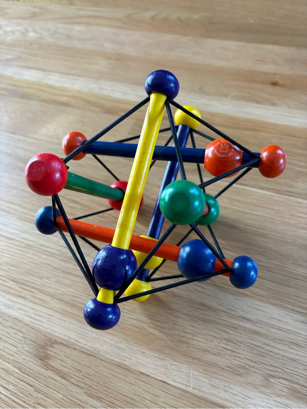 Colorful Wooden Geometry Linking Toy - Multicolor
